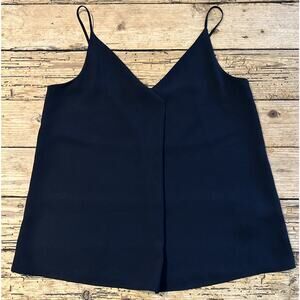 Uniqlo Women’s Black Sheer Envelope Fold Sleeveless Blouse Size S NWOT